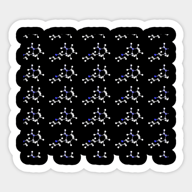 Nicotine Molecule Sticker by ChemECool